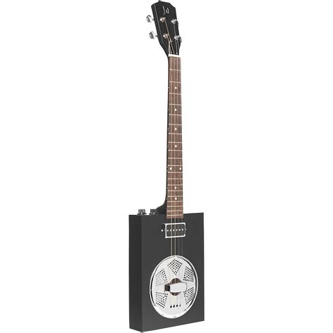 jn guitars acoustic-electric cigar box guitar with resonator black|JN Guitars Acoustic.